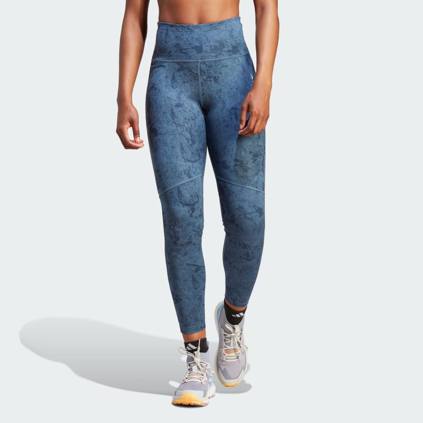 adidas TERREX Multi Allover Print Leggings - Blue | Women\'s Hiking | adidas  US | Leggings