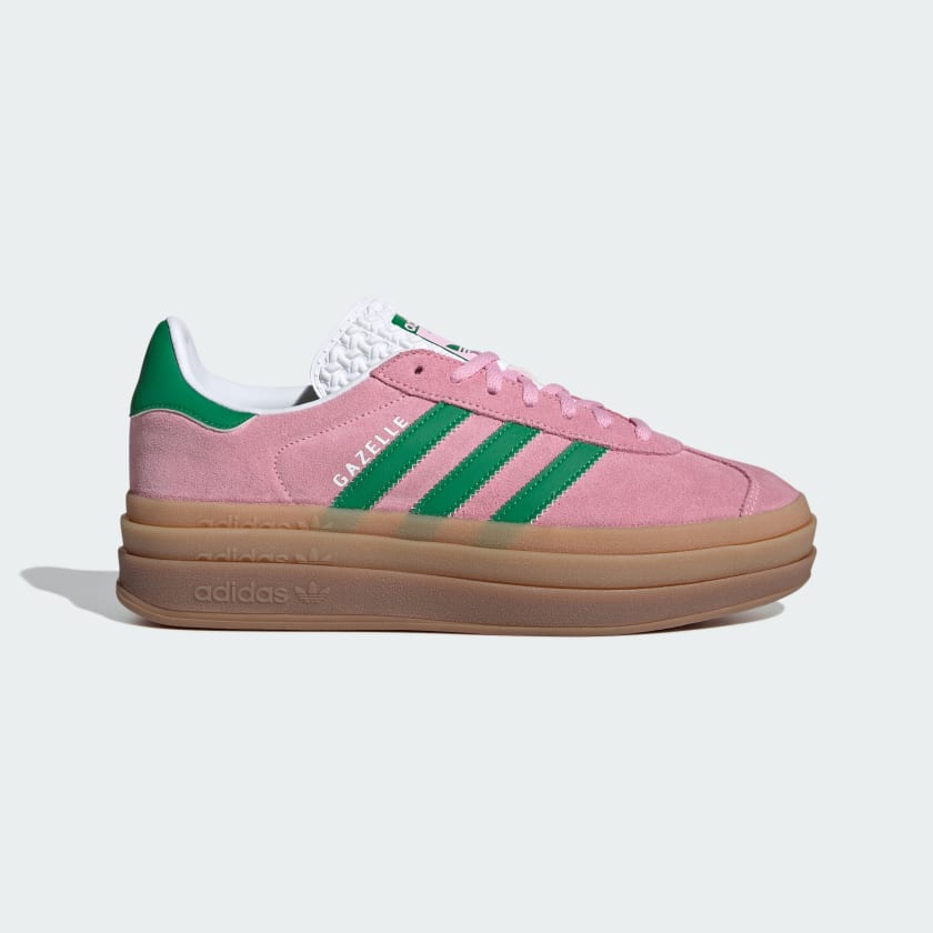 adidas gazelle bold green pink