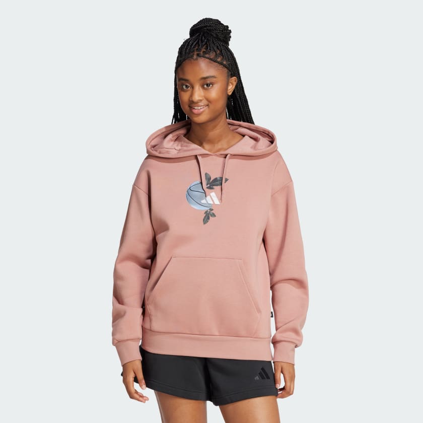 adidas Lens Elevated Graphic Hoodie - Pink | Free Shipping