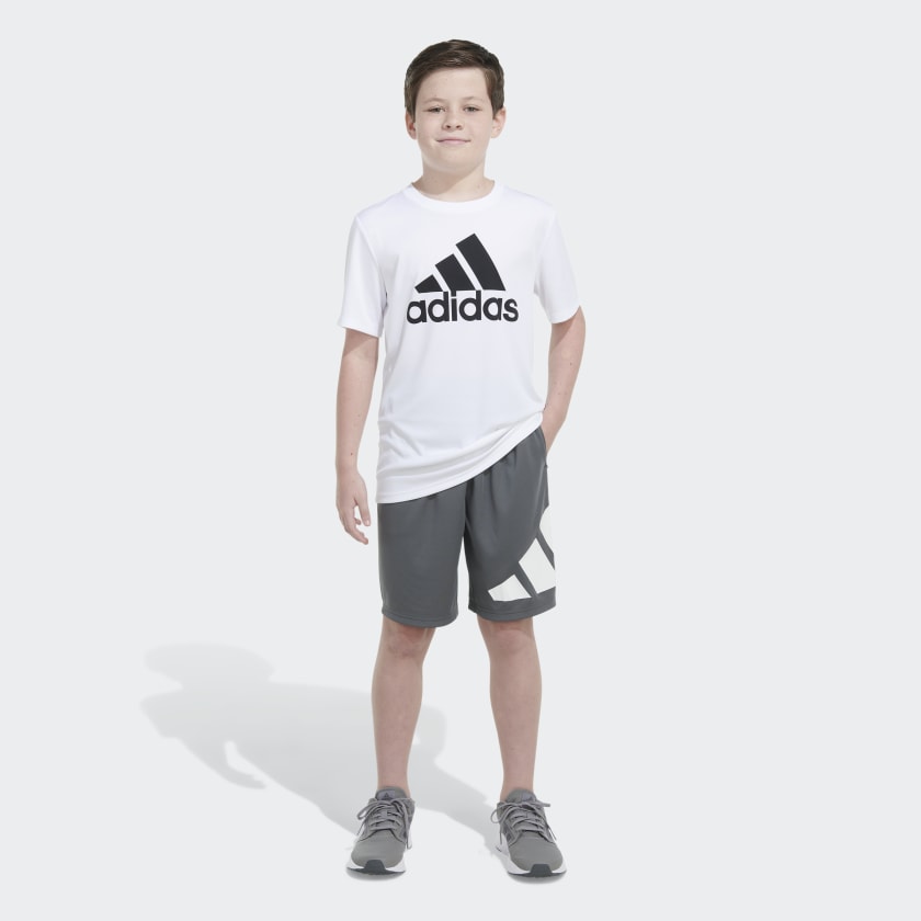 🩳 adidas Essentials Side Logo Shorts - Grey | Kids' Training | adidas US 🩳