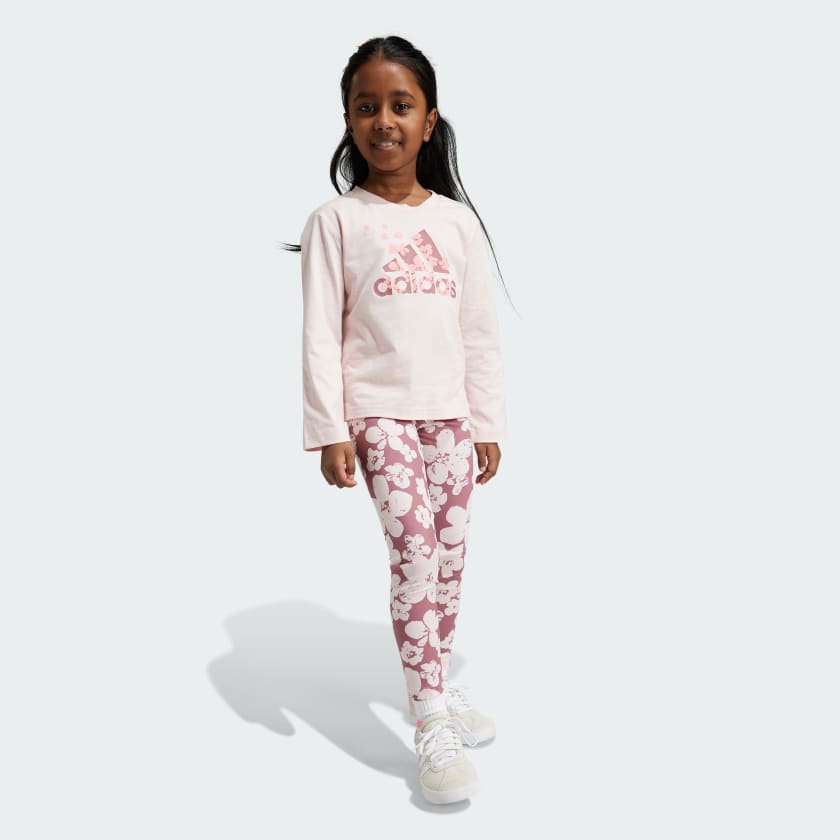 adidas Essentials Allover Print Leggings Set Kids Pink Free Shipping with adiClub adidas Canada