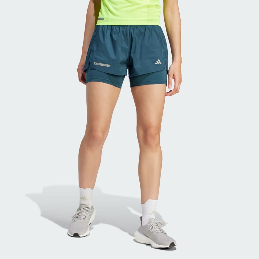 adidas Ultimate Two-in-One Shorts - Turquoise | Women\'s Running | adidas US