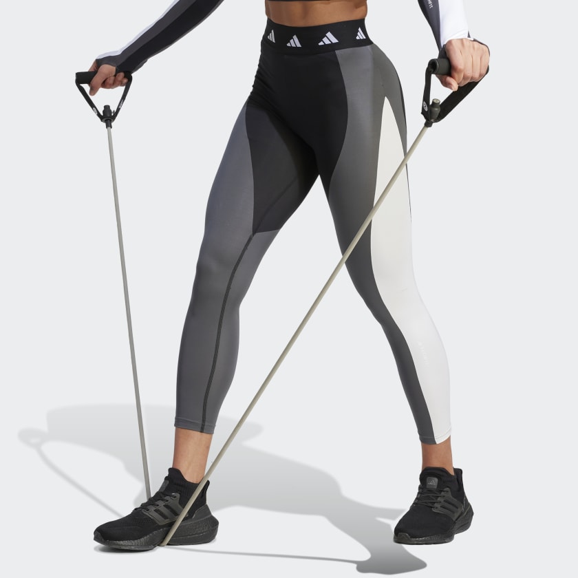 adidas Techfit V-Shaped Elastic 7/8 Training Leggings - Grey