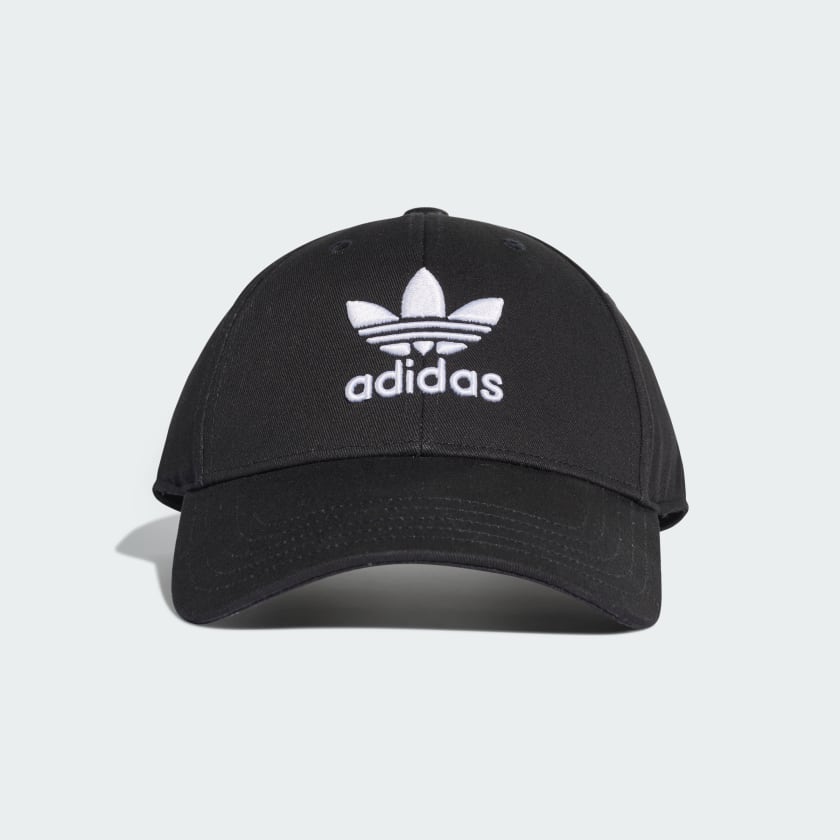 Adidas Originals trefoil baseball cap in Black