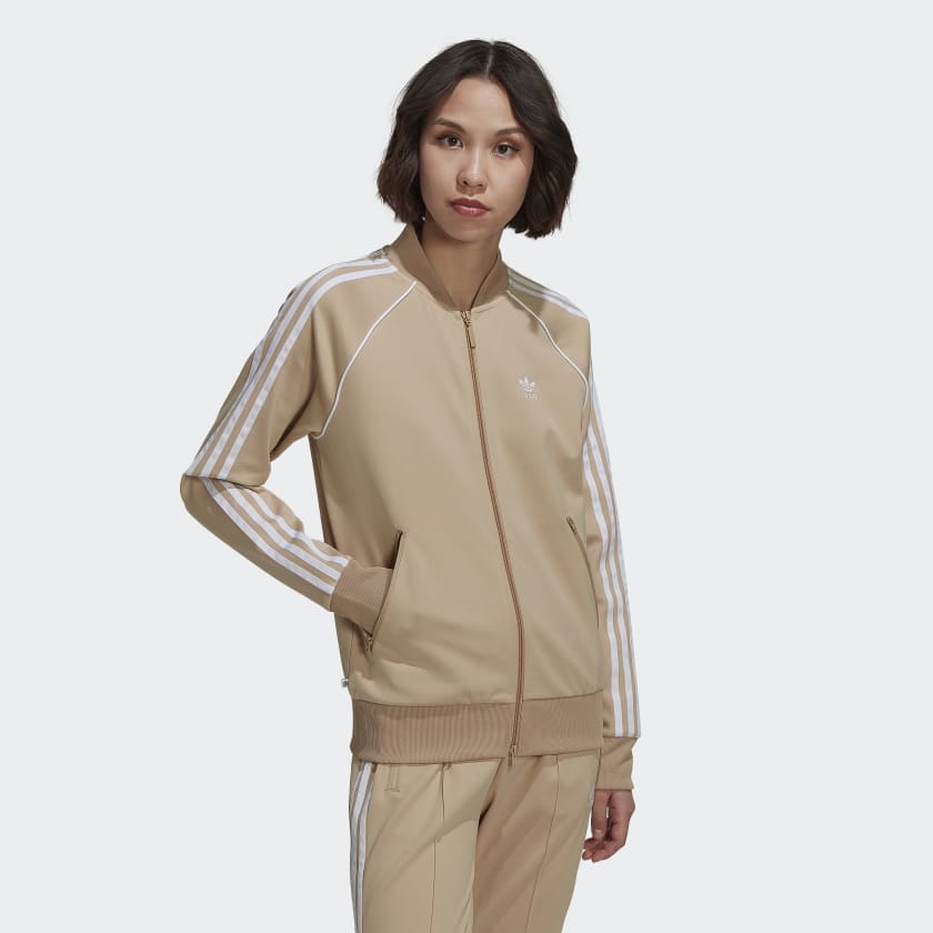 adidas Primeblue SST Track Jacket - Beige | Women's Lifestyle | adidas US