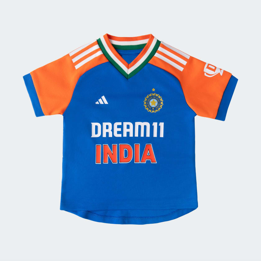 adidas INDIA CRICKET T20 REPLICA JERSEY KIDS INFANT Blue adidas India