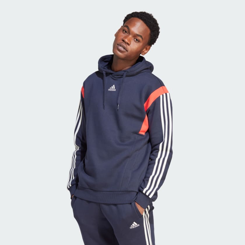 adidas Colourblock Hooded Sweatshirt Blue adidas Switzerland