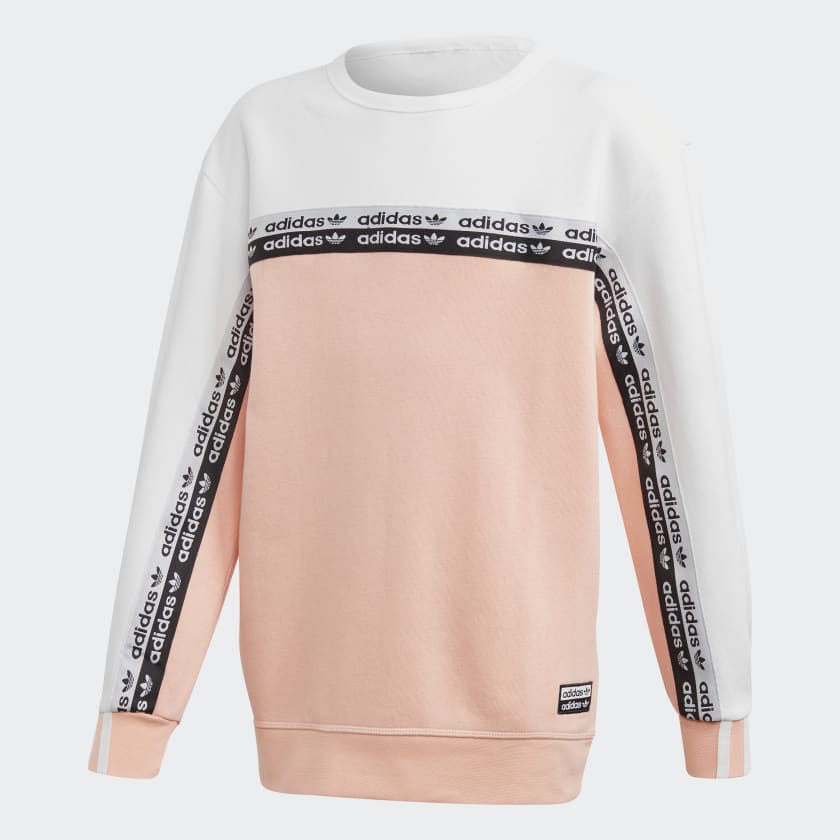Adidas crew sweater pink clearance