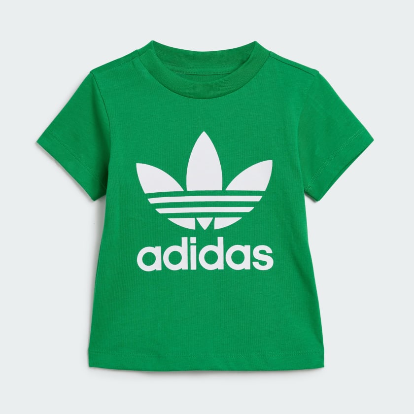 Green adidas trefoil tee cheap