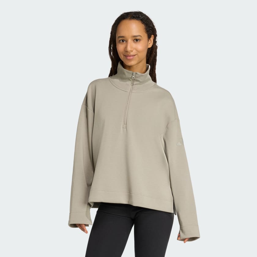 クロンシュタット SP adidas Soft Lux Quarter-Zip - Green | Free Shipping with