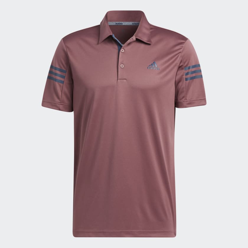 Adidas 3 stripe t shirt womens burgundy hotsell