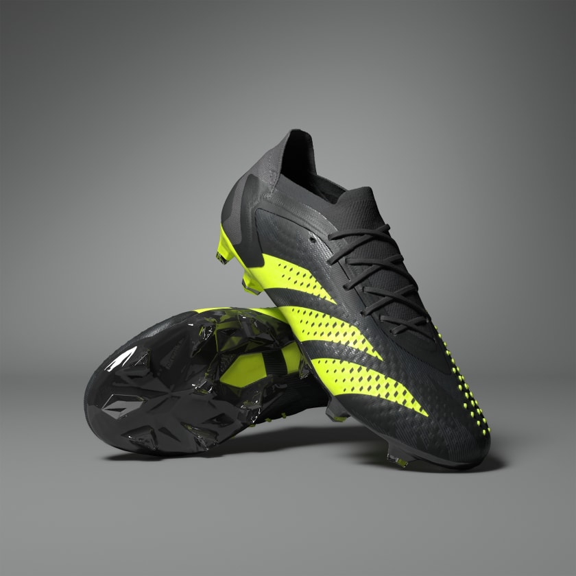 Adidas Predator Accuracy Injection.1 Low Firm Ground Soccer Cleats - Black & Yellow - 1 Each