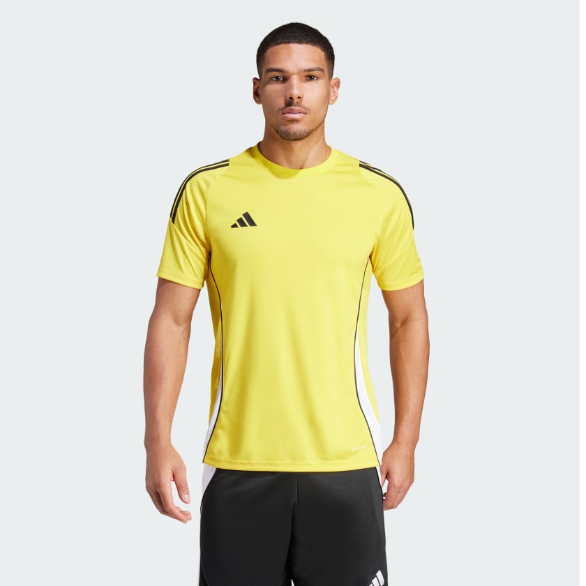 Camiseta Adidas 3 bandas amarilla 