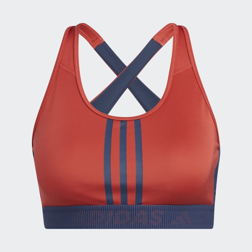 adidas Don't Rest 3-Stripes Bra - Red | adidas India