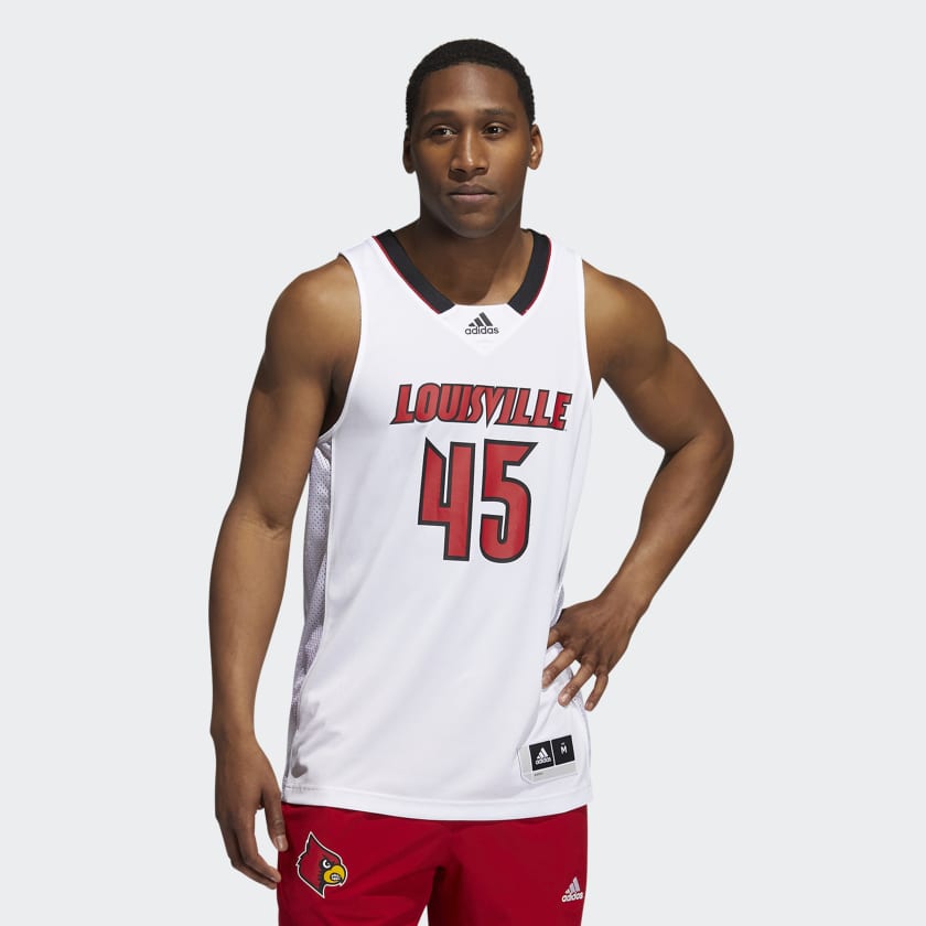 Men's adidas Red Louisville Cardinals Basketball Court Fresh T-Shirt