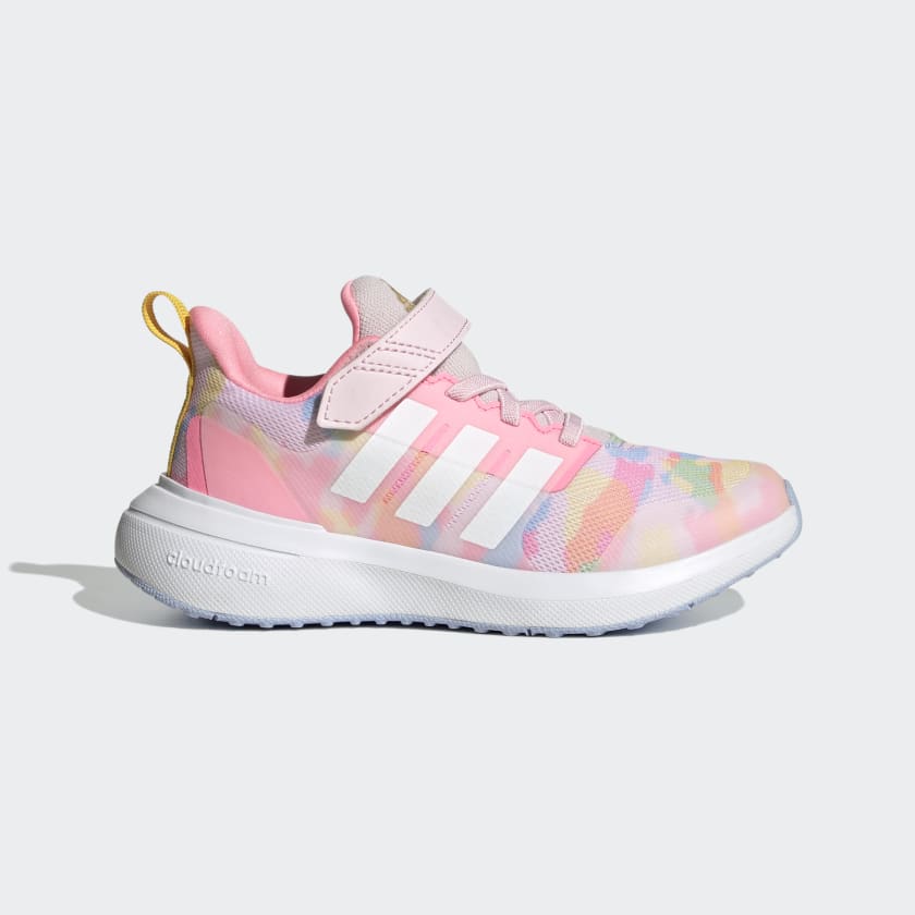 adidas FortaRun 2.0 Cloudfoam Elastic Lace Top Strap Shoes - Pink 