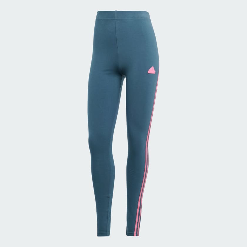Leggings Future Icons 3 Stripes Turchese IM2518 01 laydown