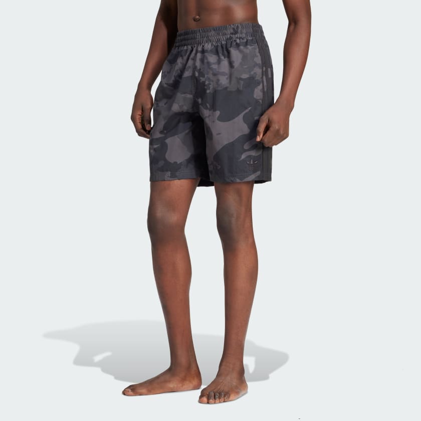 adidas Camo Allover Print Swim Shorts - Black, Men's Swim