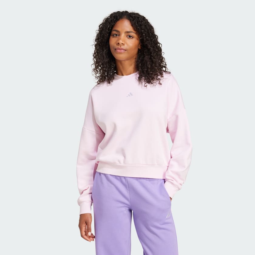 adidas Essentials Small Logo Feelcozy Sweatshirt Pink Free Shipping with adiClub adidas US