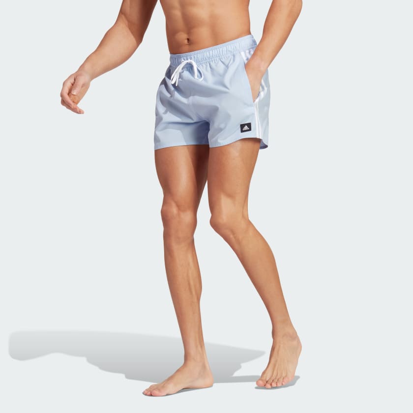 adidas 3-Stripes CLX Very-Short-Length Swim Shorts - Blue | Men's Swim ...