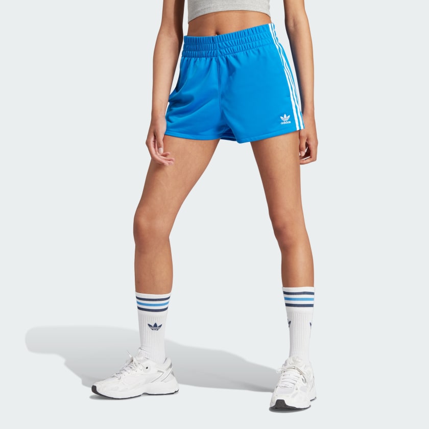 adidas Adicolor 3-Stripes Shorts - Blue | Women's Lifestyle | adidas US
