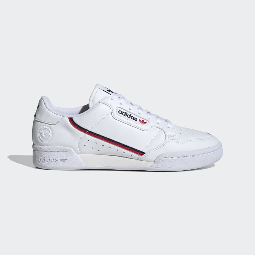 Adidas continental 80 white silver hotsell