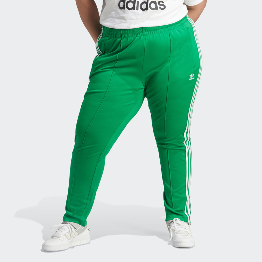 adidas Adicolor SST Track Pants (Plus Size) - Green, Women's Lifestyle