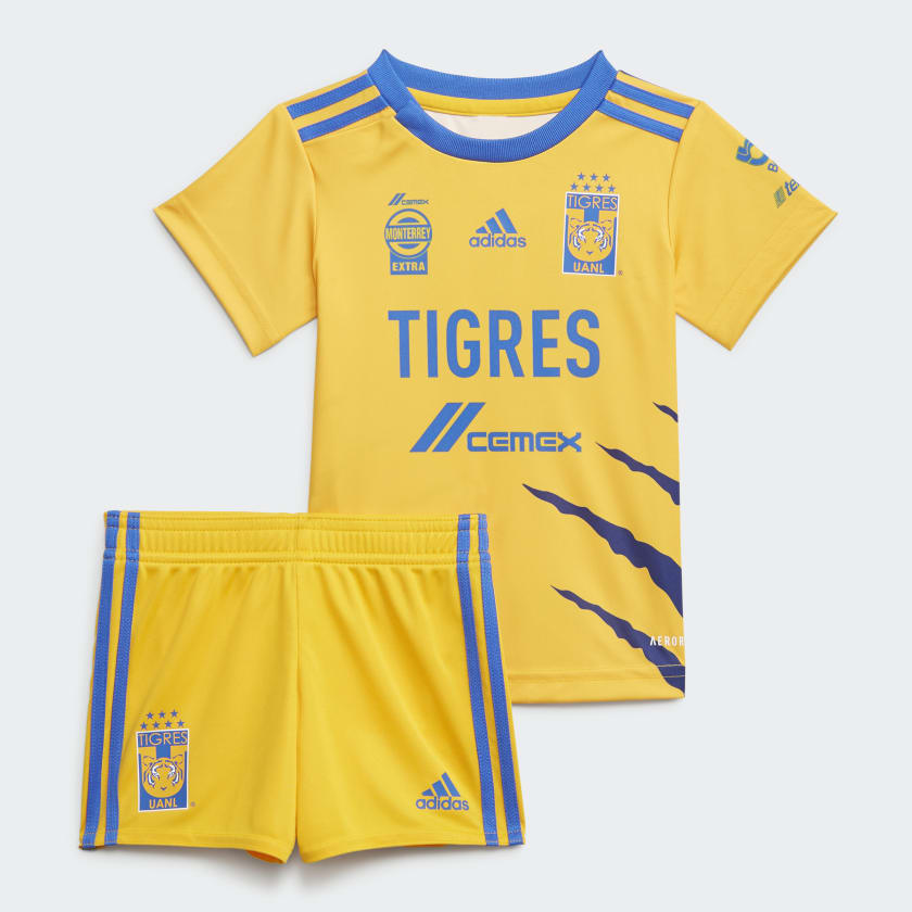 adidas uniforme local tigres uanl 21 22 para bebé amarillo adidas