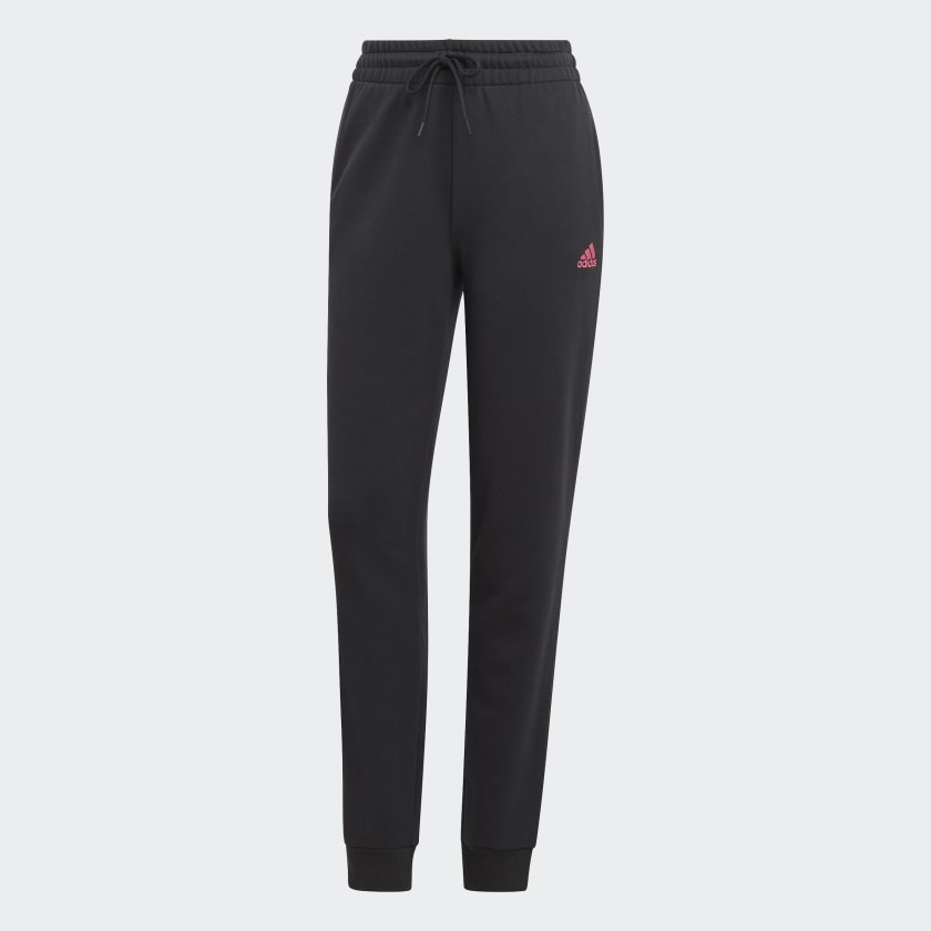 adidas Essentials Linear French Terry Cuffed Pants - Black