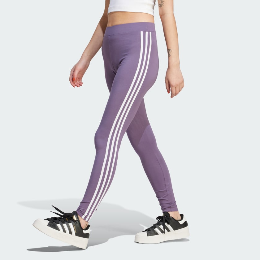 US | Adicolor | adidas Purple Women\'s adidas Classics - Leggings 3-Stripes Lifestyle