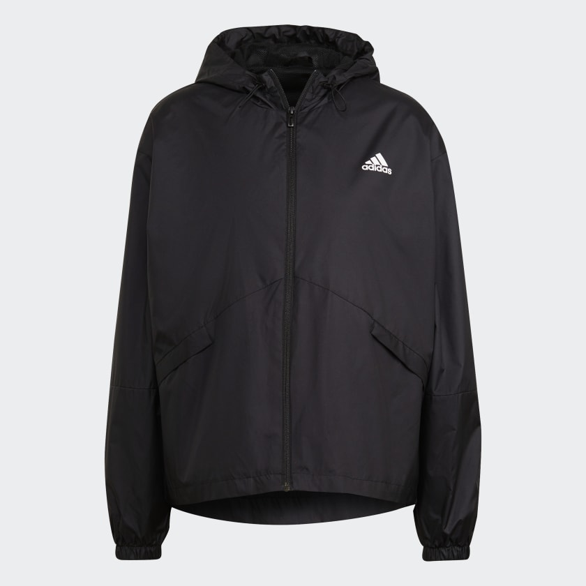 All black adidas windbreaker discount