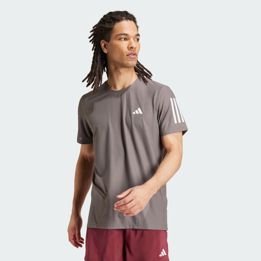 adidas Own the Run Tee Brown Free Shipping with adiClub adidas US