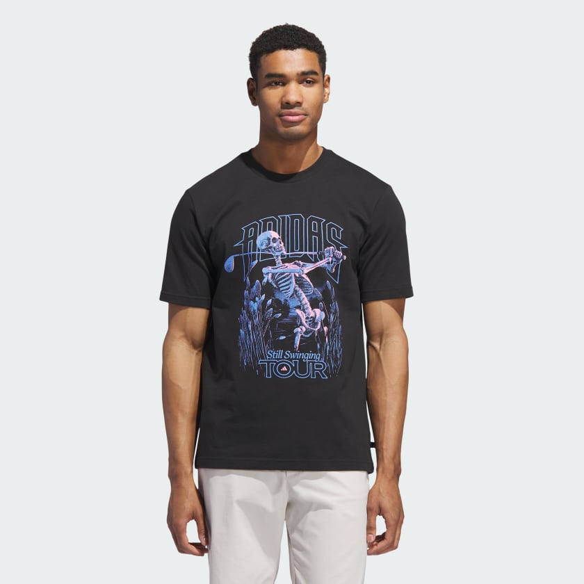 adidas Golf Tour Graphic Tee - Black | Free Shipping with