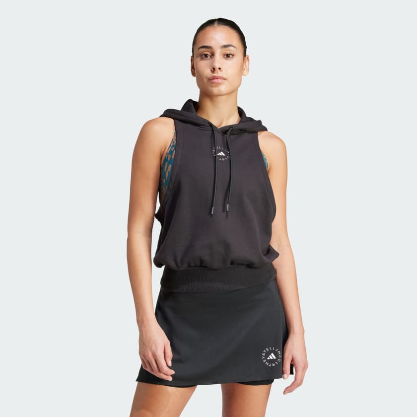 adidas by Stella McCartney Sportswear Sleeveless Hoodie - Black, Women's  Lifestyle