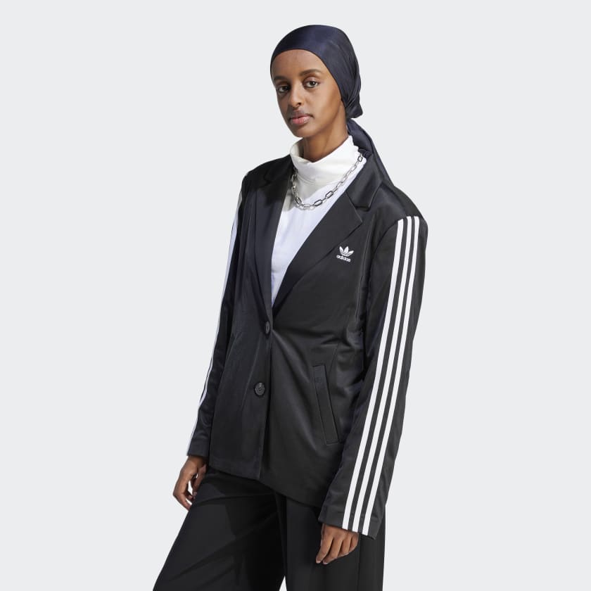 adidas Women's Lifestyle Adicolor Classics 3-Stripes Blazer - Black ...