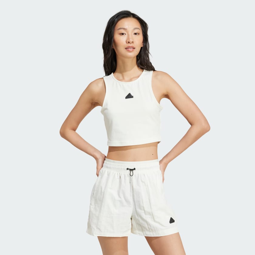 adidas City Escape Cropped Tank Top White Free Shipping with adiClub adidas US