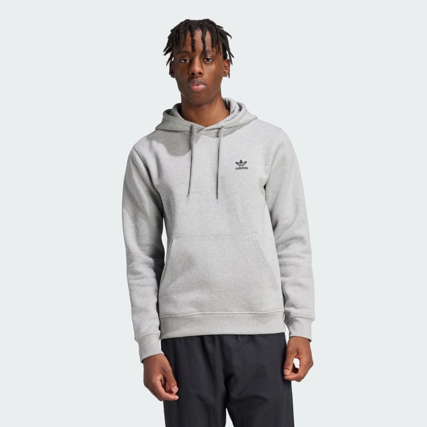 adidas Trefoil Essentials Hoodie Grey Free Shipping with adiClub adidas US