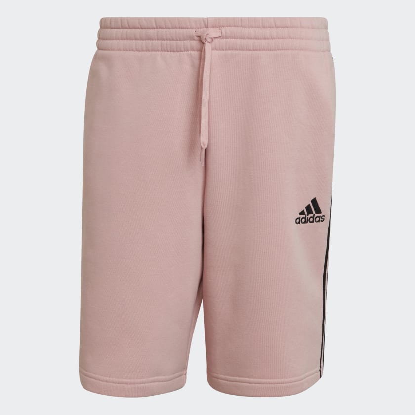 adidas Essentials Fleece 3-Stripes Shorts - Pink | Men's Training ...