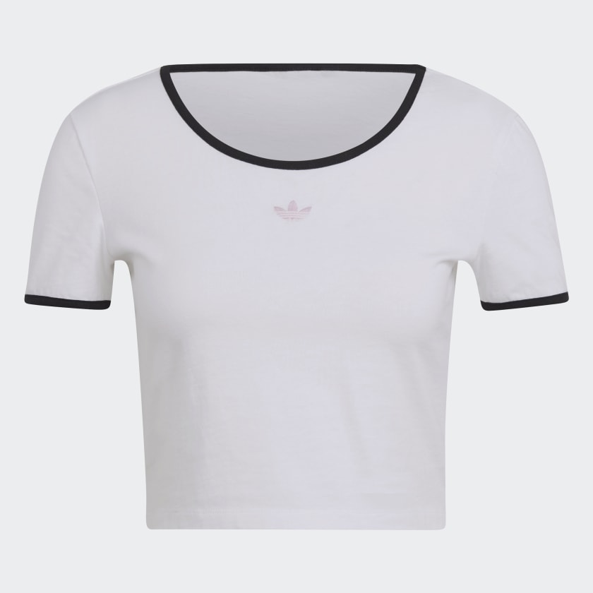 Adidas white crop top