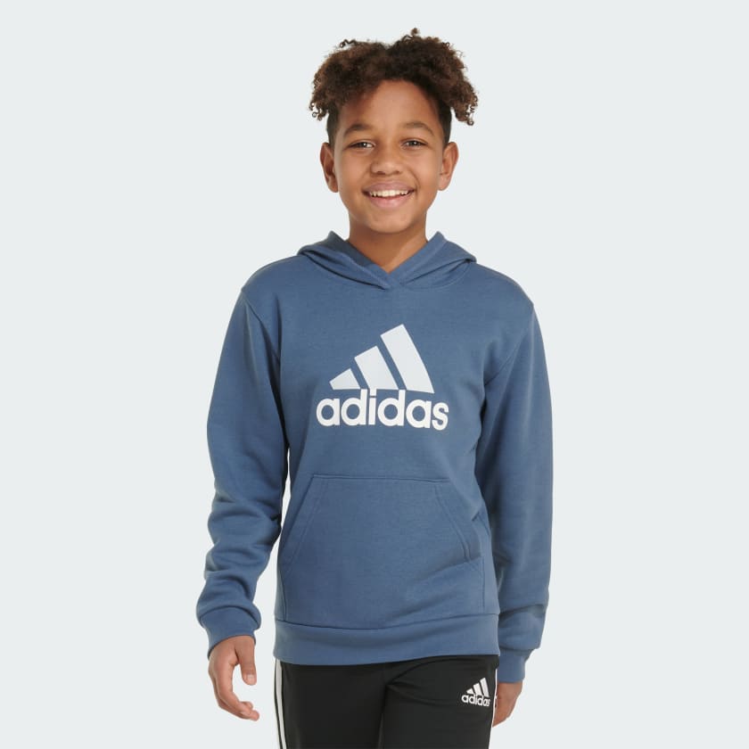 adidas Essentials Cotton Fleece Hooded Pullover Blue Free Shipping with adiClub adidas US