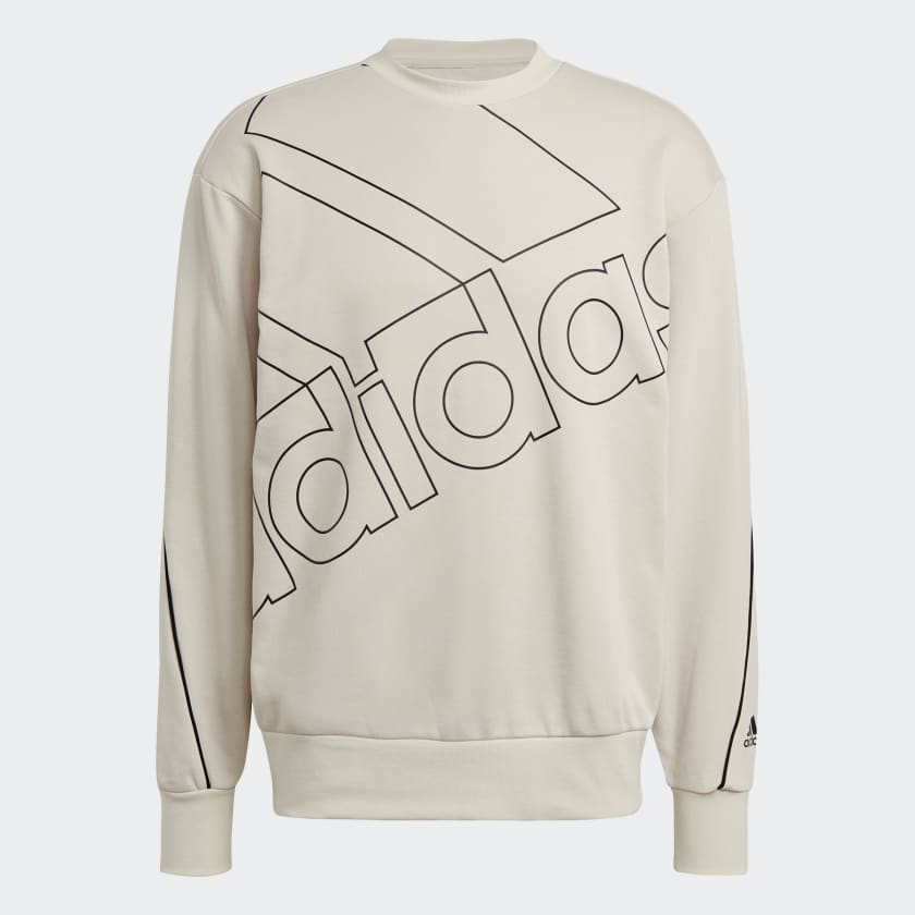 Adidas originals new neutrals logo sweatshirt in beige on sale