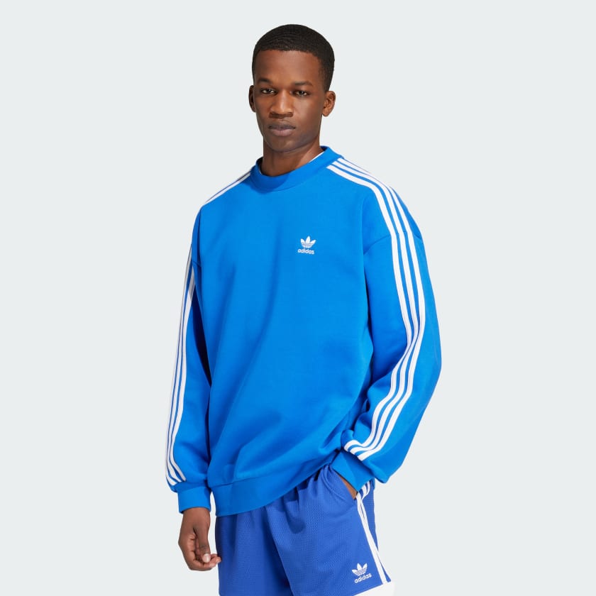 adidas Adicolor Oversized Crew Sweatshirt Blue adidas Finland