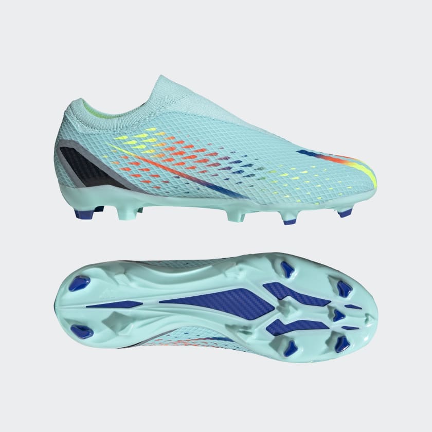adidas X Speedportal.3 Laceless Firm Ground Boots - Blue | Unisex 