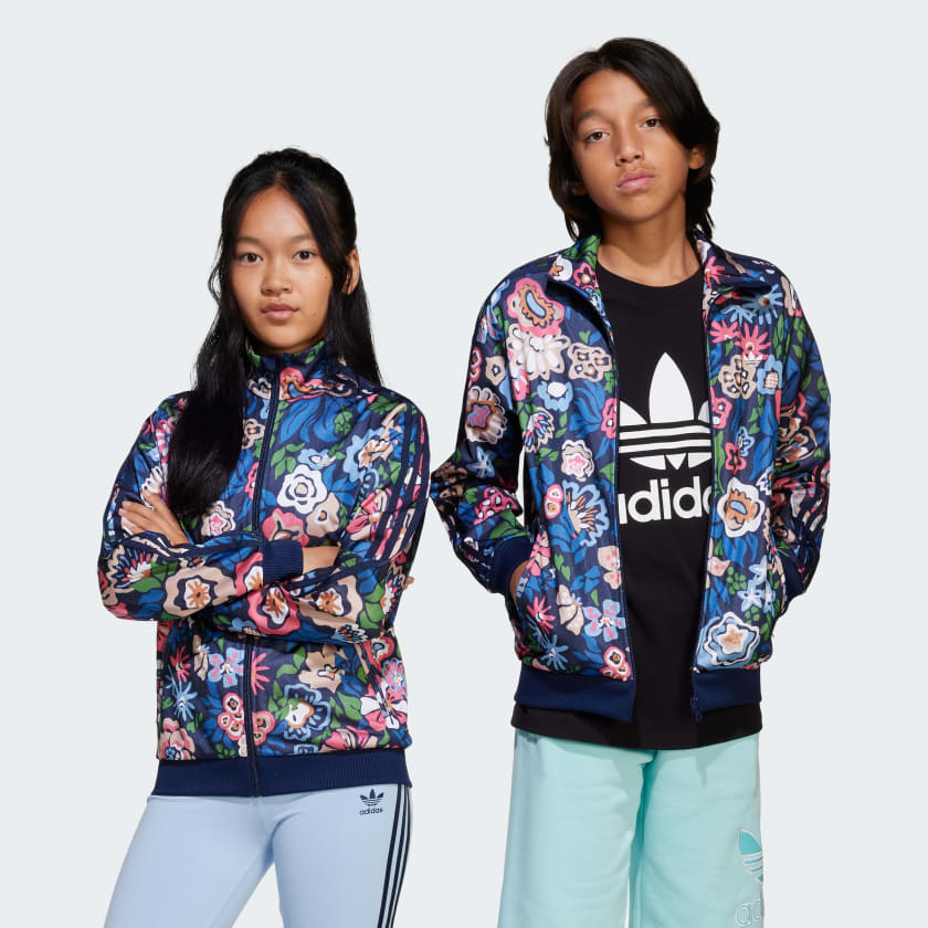 adidas Originals x Liberty London Firebird Top Kids - Blue | Free Shipping  with adiClub | adidas US