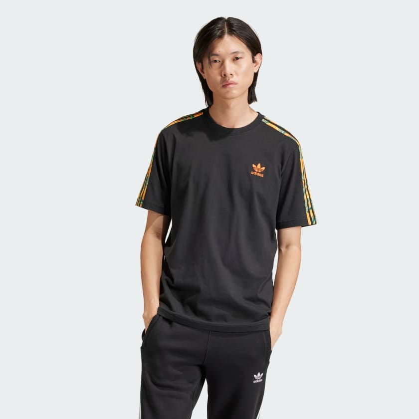 adidas Colour 3-Stripes Tee - Black | adidas Malaysia