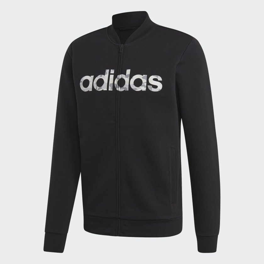 adidas Commercial Bomber Jacket Black adidas New Zealand