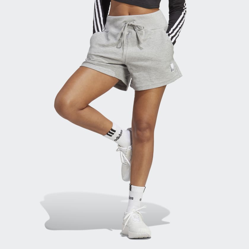 adidas Lounge Terry Loop Shorts - Grey | Women\'s Lifestyle | adidas US