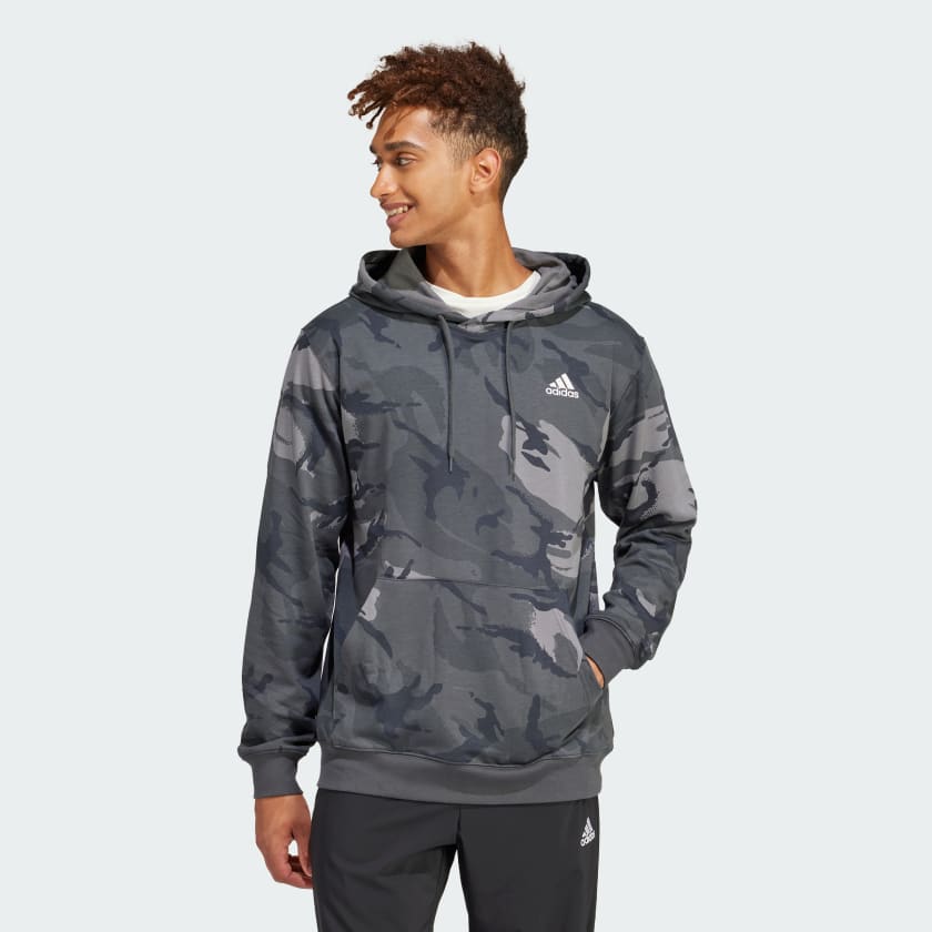 Polera con Capucha Seasonal Essentials Camuflaje Plomo adidas adidas Peru