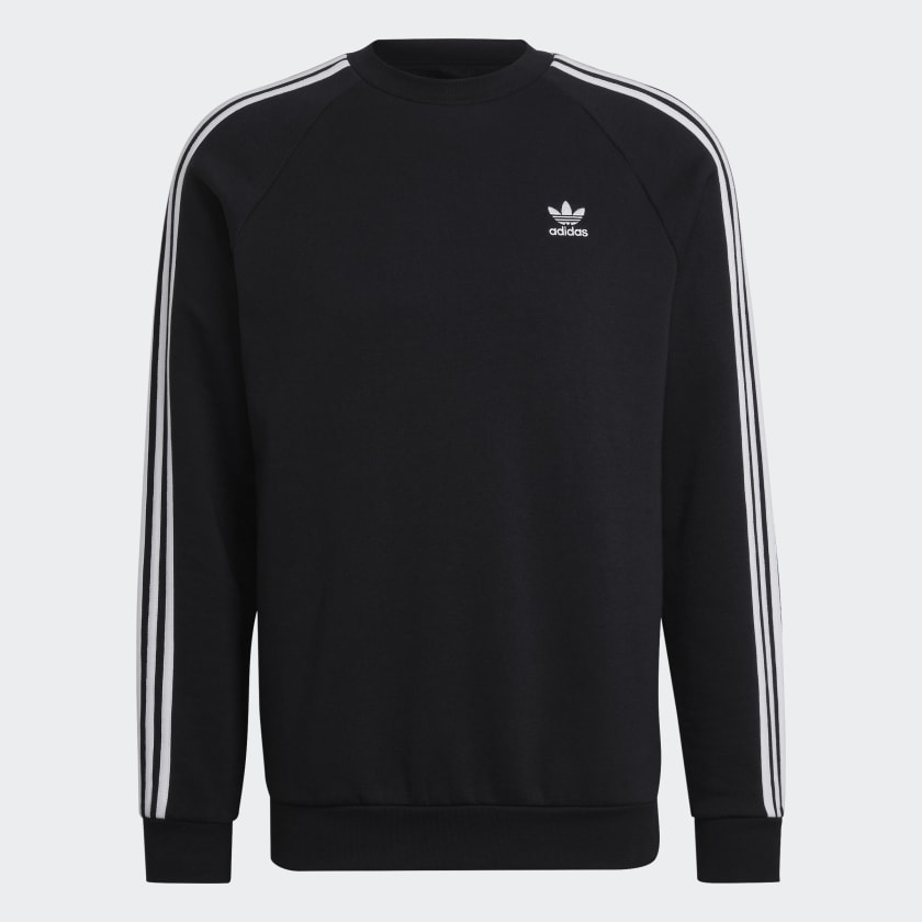 Sweat-shirt Adicolor 3D Trefoil 3-Stripes Crew - Noir adidas | adidas ...