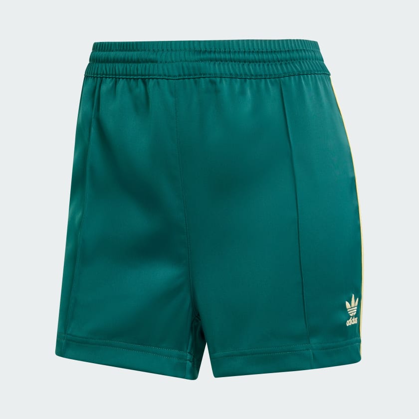 adidas 3 Stripes Satin Shorts Green adidas Thailand